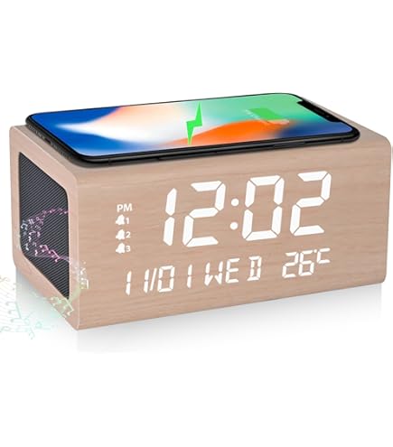【みっちゃ】置くだけ充電機能付き目覚まし時計 楽天市場】ADESSO(アデッソ) ワイヤレスチャージングクロック